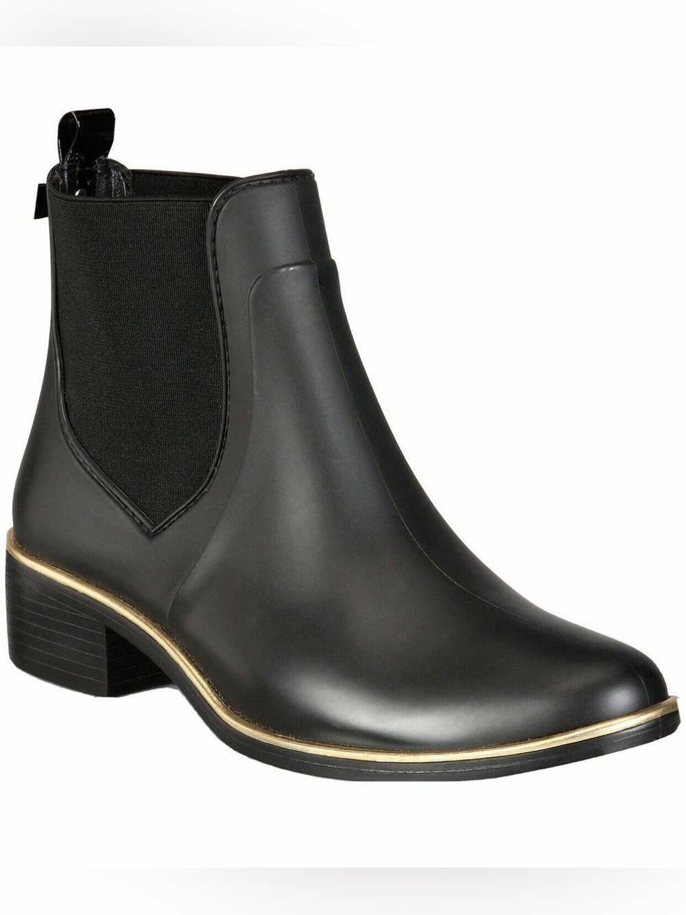 NWOT Kate Spade Sedgewick Ankle Rain Boot with Gold Trim